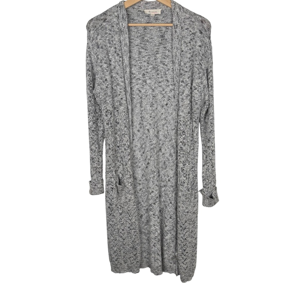 Vince Camuto‎ Marled Knit Open Front Longline Cardigan Sweater Womens M